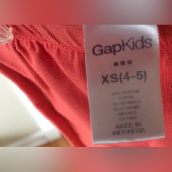 Gap Kids size 4-5 years matching set in play condition. Orange leggings w/ zips - Picture 4 of 9